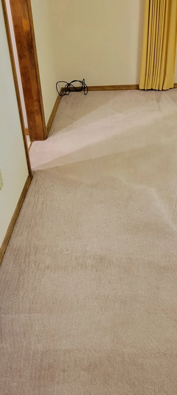 bedroom carpet after cleaning by Butler Total Cleaning
